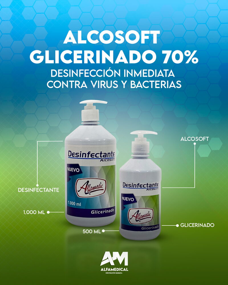 Alcosoft glicerinado 70%
